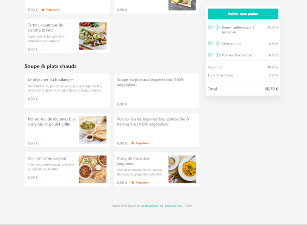 Panier Deliveroo